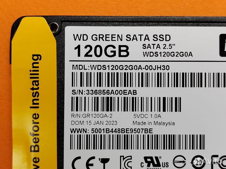 SSD диск Western Digital green 120GB