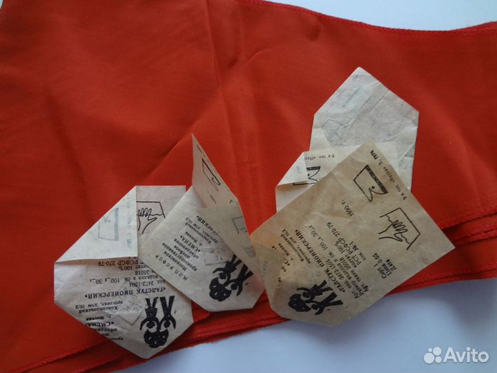 Галстук пионерский новый этикетка