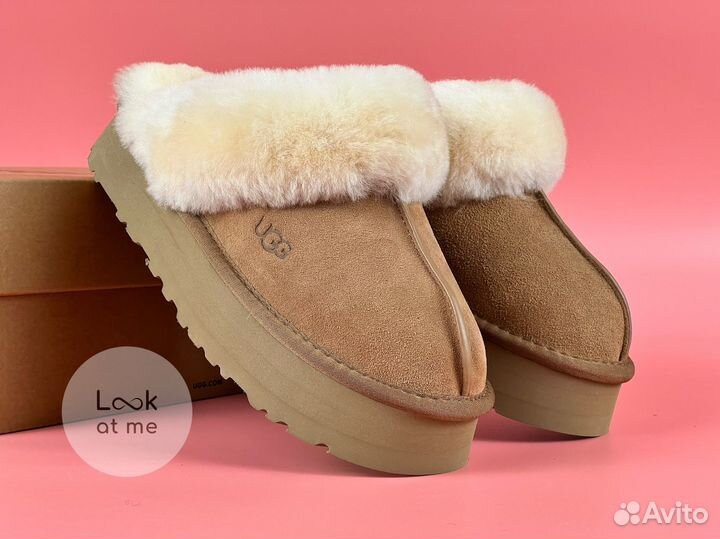 Угги женские тапочки Ugg Slippers Scuffette Platfo