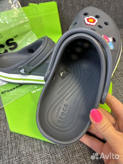 Crocs сабо серый