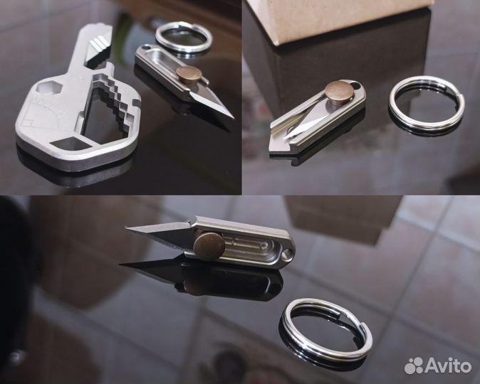 Титановый Мини Нож Лезвие Клык & Мультитул Ключ