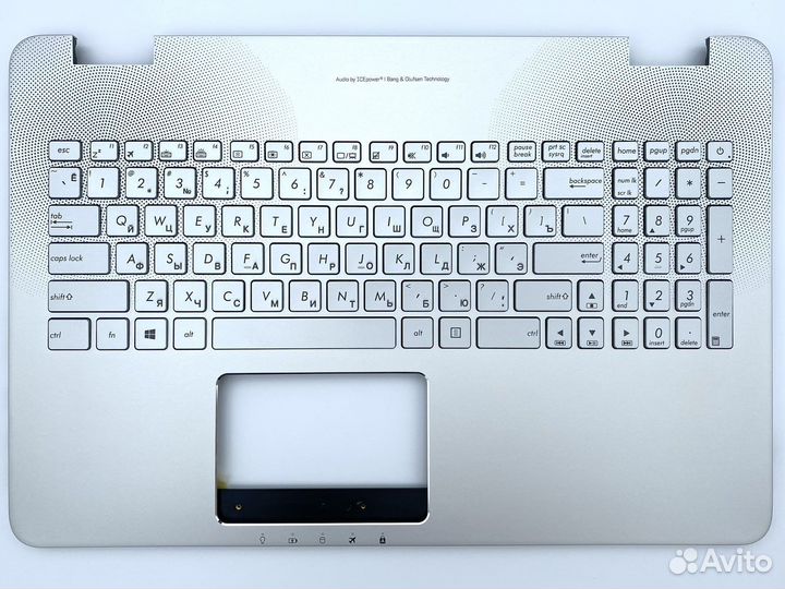 Топкейс (клавиатура) для ноутбука Asus N551 серебр