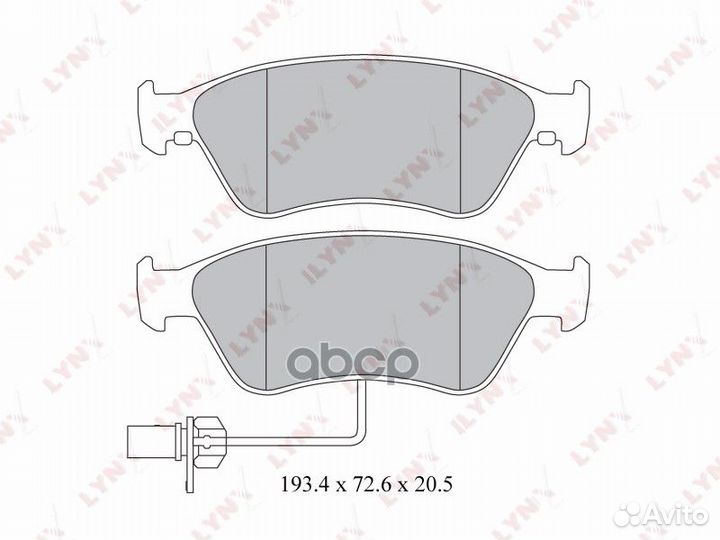 Колодки тормозные дисковые перед BD1222 LYN
