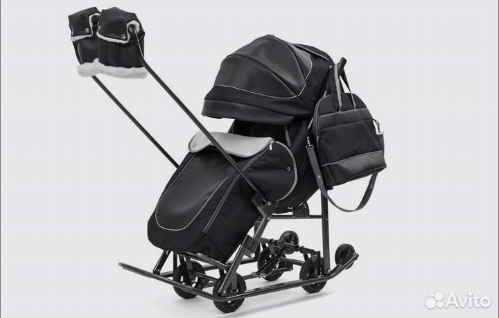 Санки коляска зимние Pilate Deluxe NEW2023