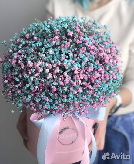 Гипсофила в коробке / букет гипсофилы