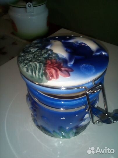 Керамическая ёмк. с крышкой СССР