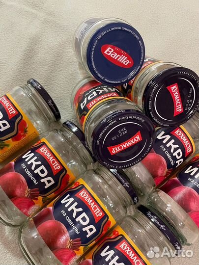 Стеклянные банки 0,4 л с винтовыми крышками