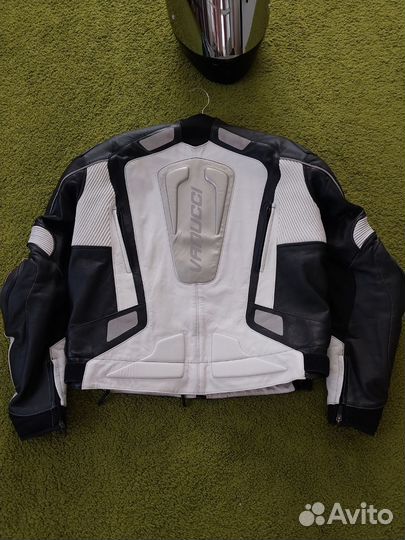 Мотокуртка кожаная мужская 56