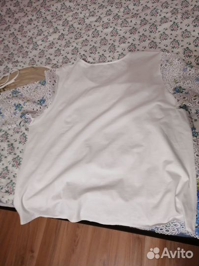 Блузка женская белая нарядная 56