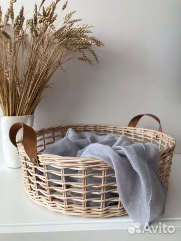 Поднос плетеный