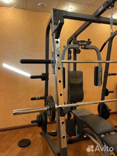 Силовой тренажёр + скамейка Смита HouseFit