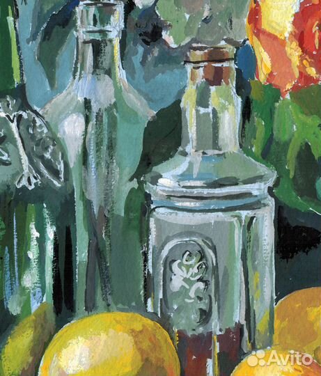 Картина натюрморт гуашью 