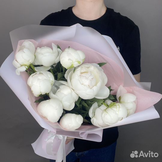 Букет цветы пионы