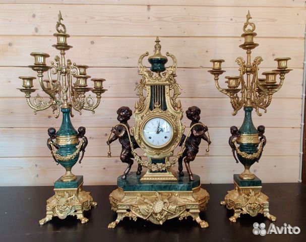 Часы каминные с канделябрами Farbel Imperial Italy