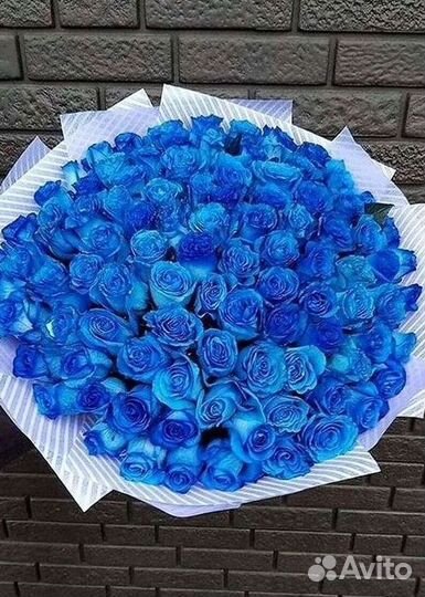 Доставка букетов и цветов. Синие розы