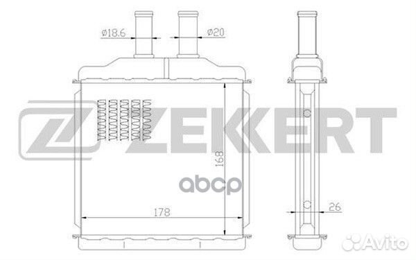 Радиатор отоп. Chevrolet Lacetti (J200) 05- Da