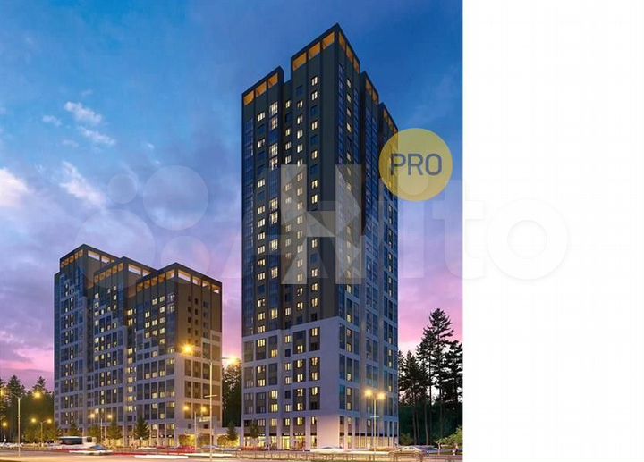 2-к. квартира, 66,9 м², 13/21 эт.