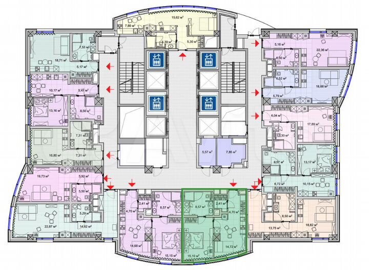 Свободного назначения, 45.5 м²