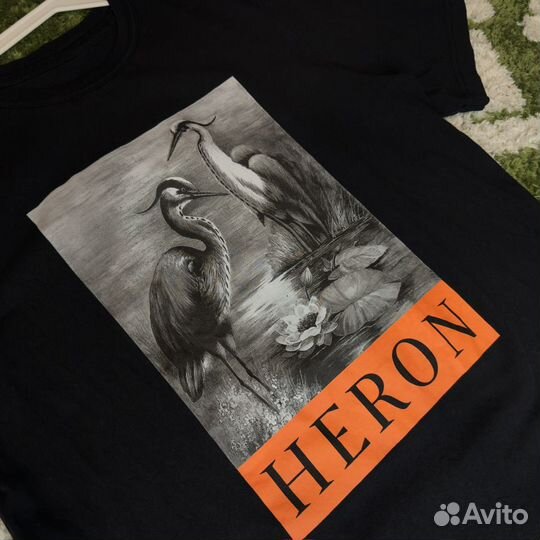 Футболка стиль heron preston big logo