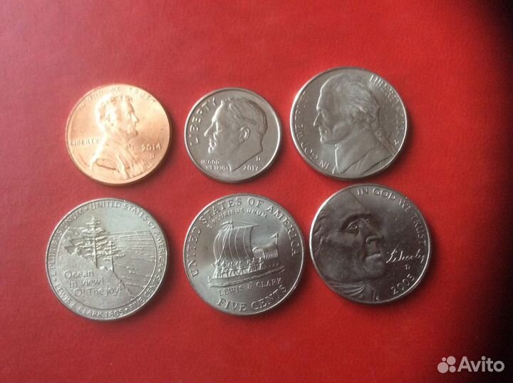 Монеты с изображением Линкольна, Рузвельта и др