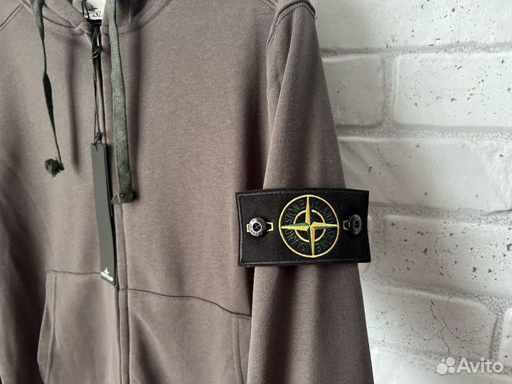 Зип худи stone island черная