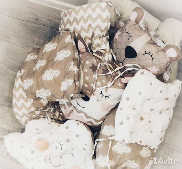 Бортики-подушки в детскую кроватку