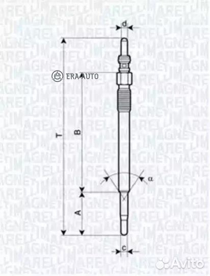 Magneti marelli 062900048304 Свеча накаливания
