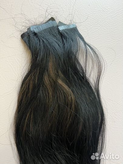 Волосы натуральные на лентах. Б/У. 40 лент, 50см