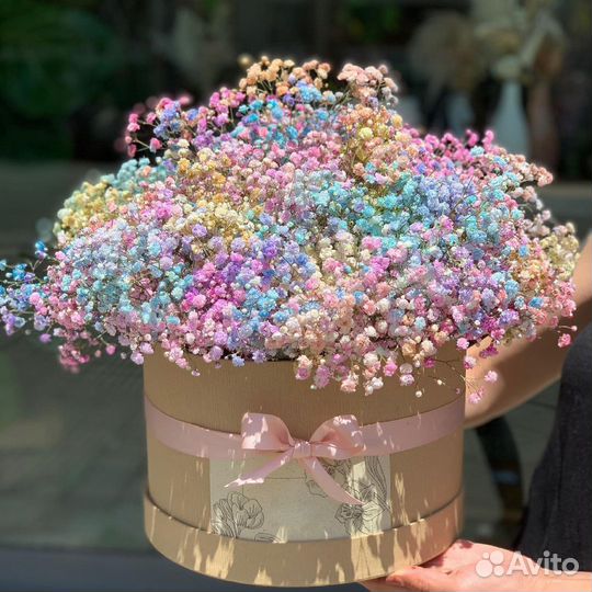 Радужная Гипсофила. Цветы с Доставкой