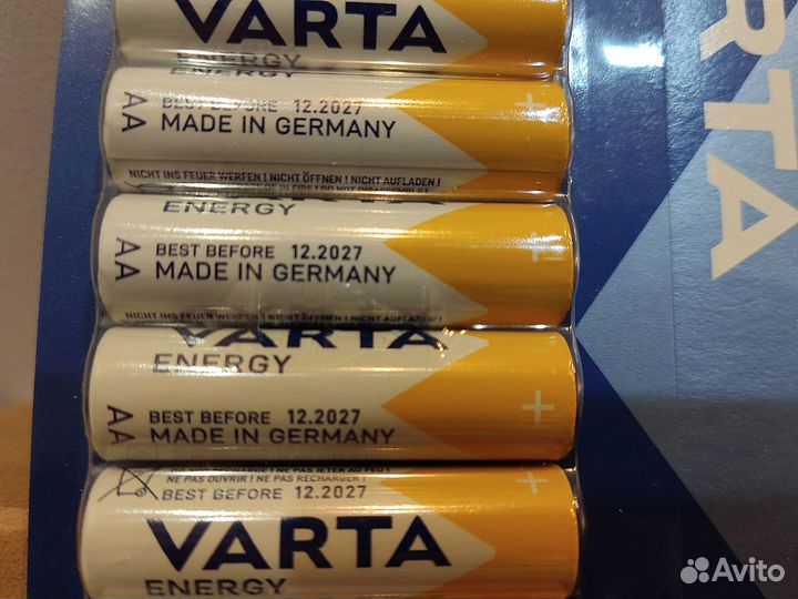 10 алкалиновых батареек аа Варта Энерджи LR6