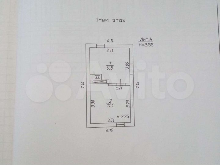 Дом 21,2 м² на участке 27 сот.