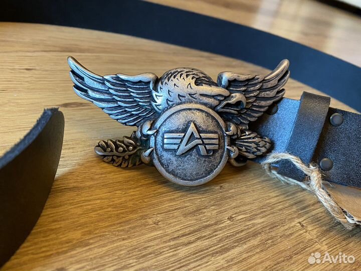 Мужской кожаный ремень Alpha Industries