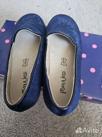 Туфли велюр, новые, 25