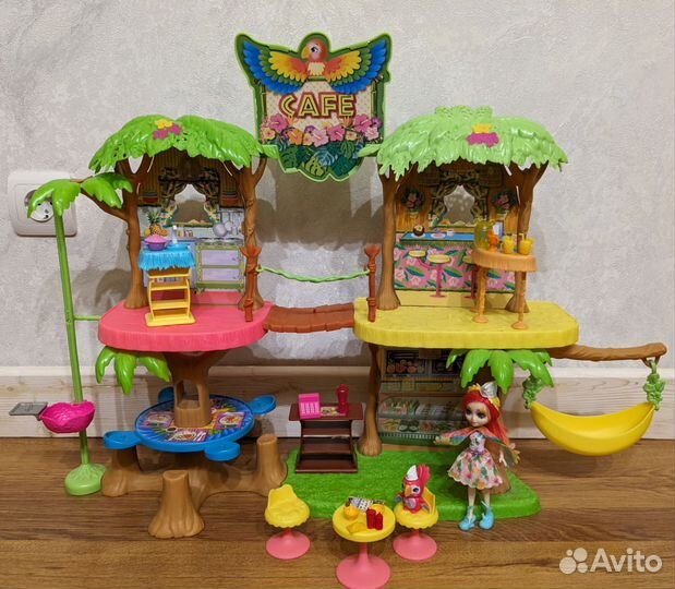 Enchantimals джунгли кафе и домики полный набор