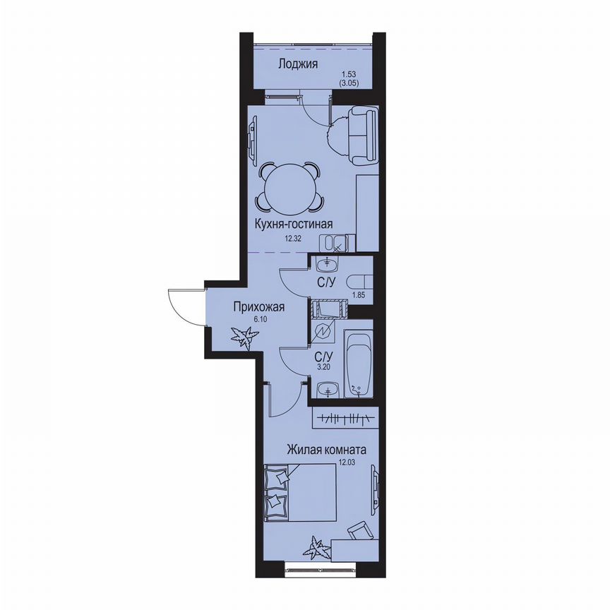 1-к. квартира, 37 м², 4/9 эт.