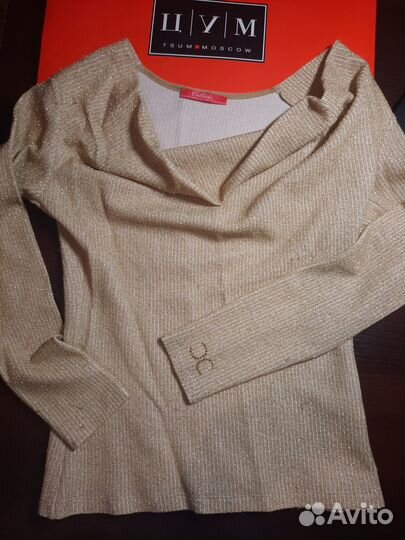 Блуза женская люрикс золотой 44 к нг