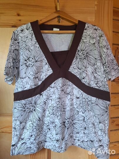 Летние футболки и платье р58/60/62