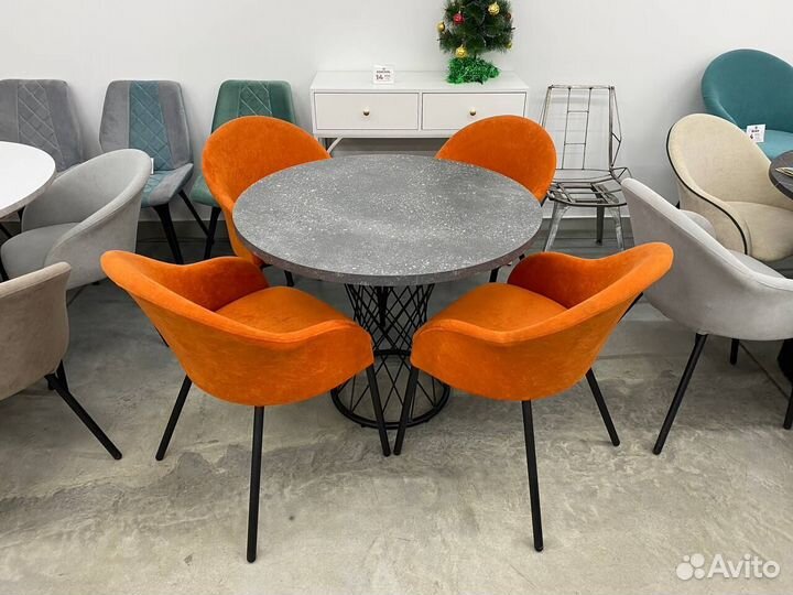 Mягкий велюровый стул Фешен / Кресло / лот qmdnf 7