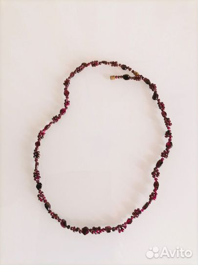 Бусы из натурального граната