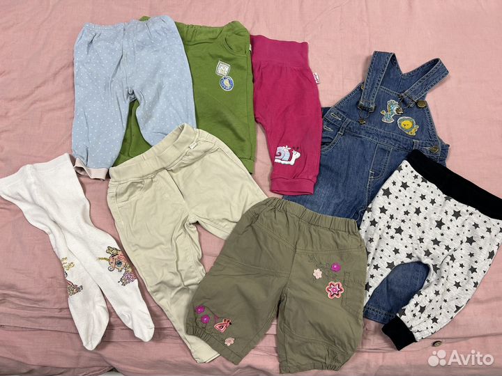 Большой пакет вещей на девочку 74-80