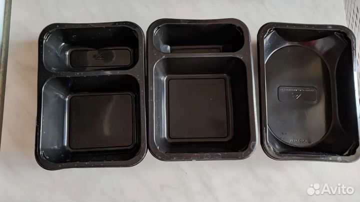 Контейнеры пластиковые 3 вида, 120 штук