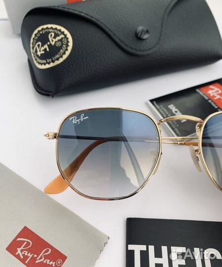 Очки ray ban hexagonal голубой