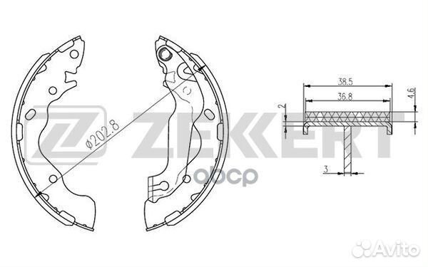 Колодки тормозные барабанные задние Hyundai Accent