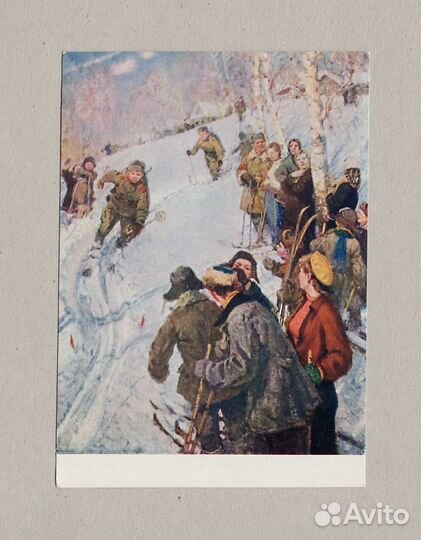 СССР открытки соцреализм Дмитриевский солдат воин