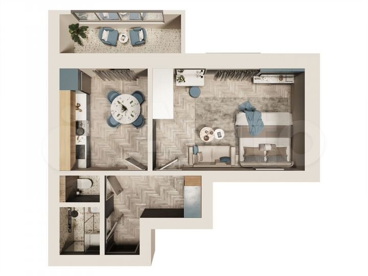 1-к. квартира, 38,9 м², 6/9 эт.