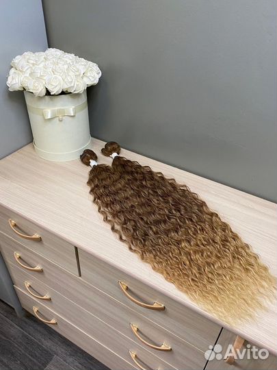 Афролоконы афрокудри на трессе материал