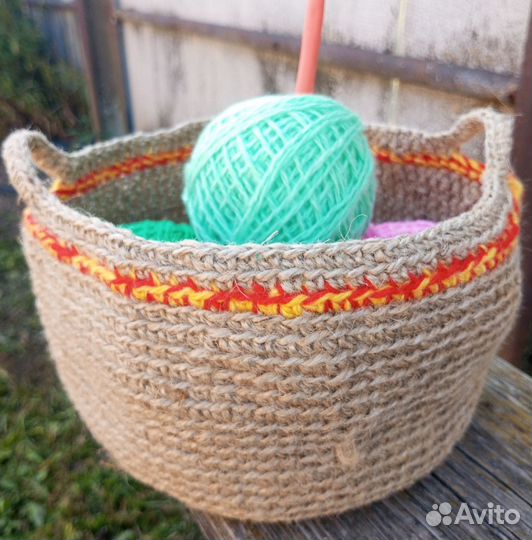 Корзина из джута
