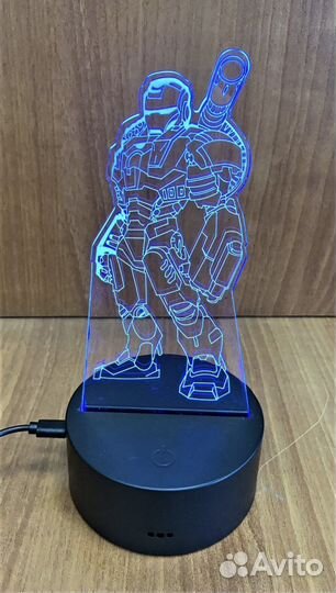 3D Светильник с пультом 02ва43