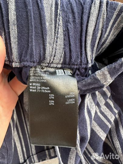 Льняные шорты uniqlo женские