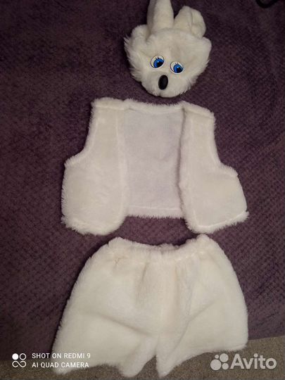 Костюм новогодний зайчика. На 2 - 4 года